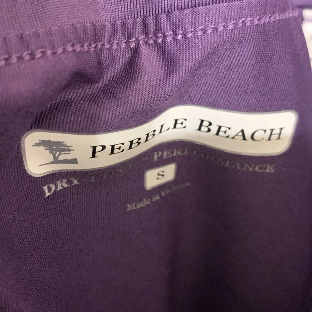 Pebble Beach 2 Pc Golf Top and Skort Abstract Floral Print Purple Gray S - Picture 11 of 11